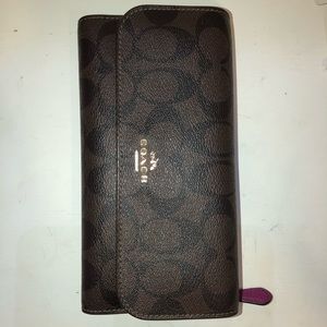 Coach Wallet with Checkbook Insert
